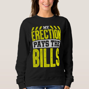 Moletom Operador De Crane Minha Ereção Paga As Contas