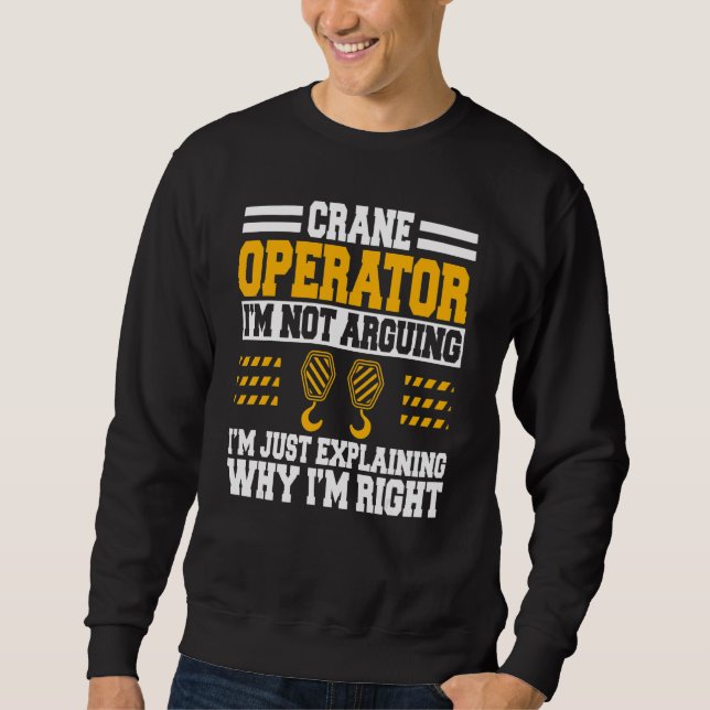 Moletom Operador de guindaste de construção de equipamento (Frente)