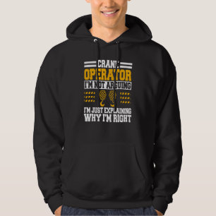 Moletom Operador de guindaste de construção de equipamento