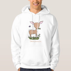 Moletom Óptica de desenho animado de veado de bebê feliz