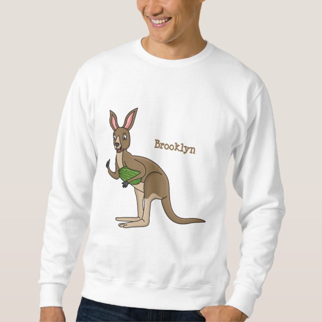 Moletom Óptica ilustração de canguru australiano feliz (Frente)