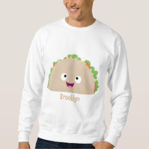 Moletom Óptica ilustração do desenho animado do taco feliz