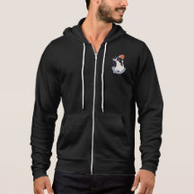 Optimistic Tuxedo Cat Balloon Zip-Up Jacket