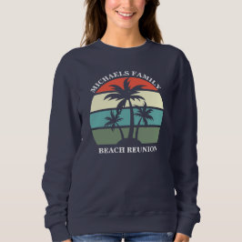 Moletom Oração da família Beach Sunset Palm Tree Personali