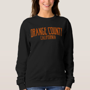 Moletom Orange County California Ca Vintage Texto Laranja