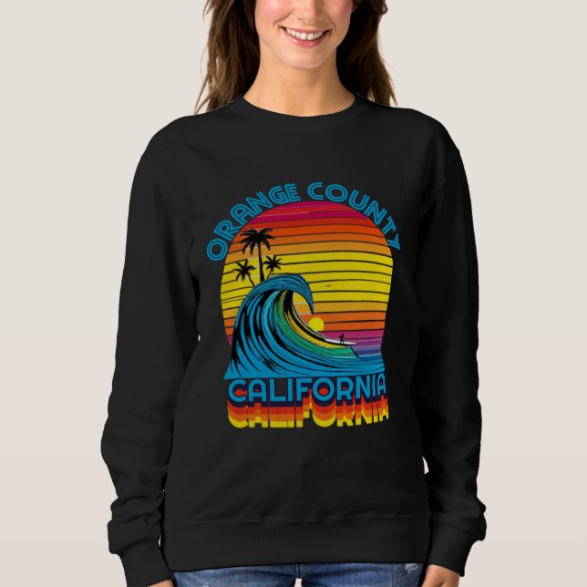 Moletom Orange County Retro Throwback Surf & Beach Souveni (Frente)