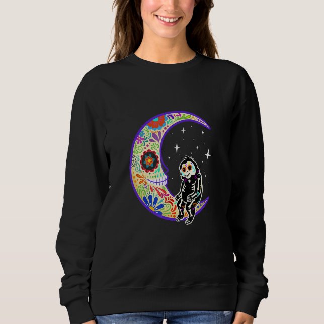 Moletom Orangotango Dia De Los Muertos Esqueleto (Frente)