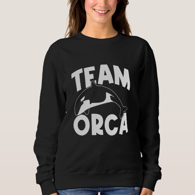 Moletom Orca   Orcas Equipe Orca Baleias Manga Longa (Frente)