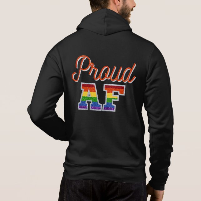 Moletom Orgulho AF Laranja Arco-Íris Brilhante (Verso)