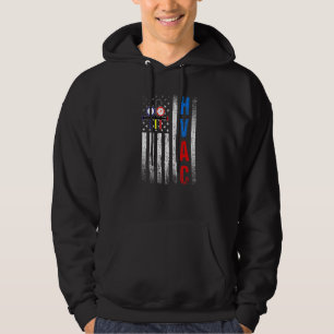 Moletom Orgulho aflita dos EUA HVAC Tech American Flag HVA