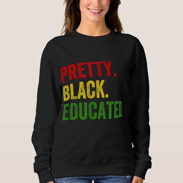 Moletom Orgulho Africano bonito de História Negra Educada (Frente)