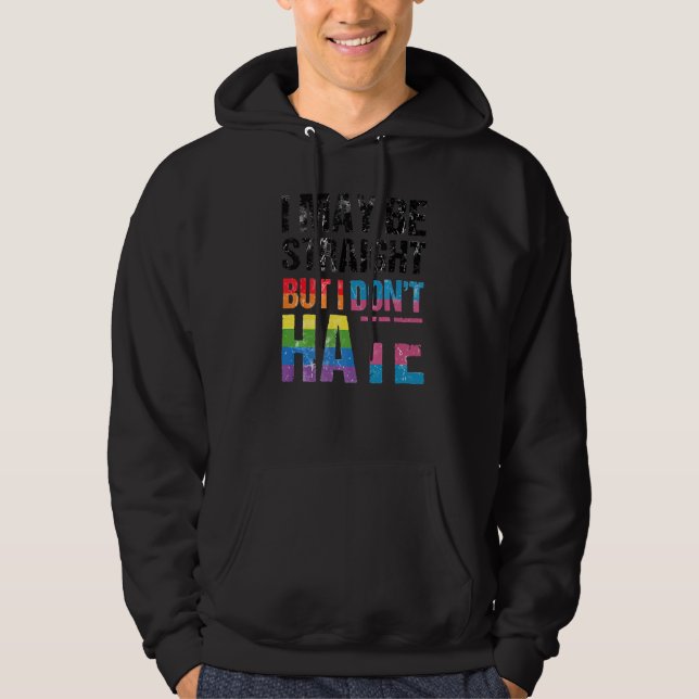 Moletom Orgulho Allyship Não odeie que eu possa ser Hetero (Frente)