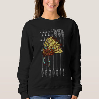 Moletom Orgulho Americano Headdress Indian U Flag Native A