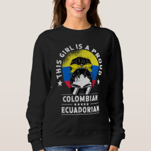 Moletom Orgulho Cidadã Mulher Colombiana Bandeira do Equad
