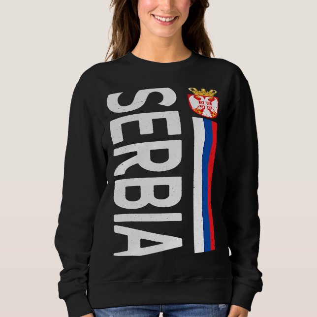 Moletom Orgulho da bandeira sérvia Dia da Sérvia Raízes sé (Frente)
