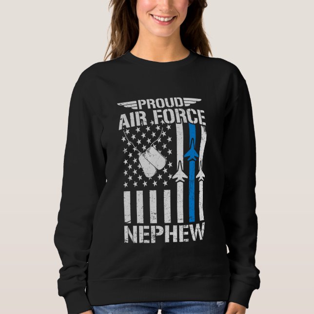 Moletom Orgulho da Força Aérea Americana Sobrinho USAF Vet (Frente)