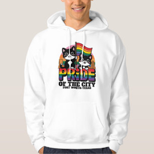 Moletom Orgulho de Fort Worth City Texas USA Rainbow Flag
