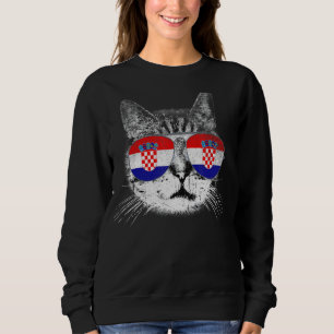 Moletom Orgulho de Gato Raiz do País de Bandeira da Croáci