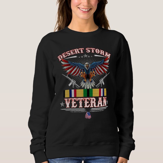 Moletom Orgulho de Veterano da Tempestade do Deserto Guerr (Frente)