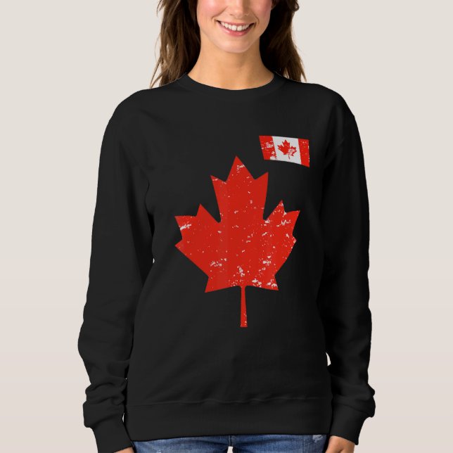 Moletom Orgulho do Canadá - Folha de Maple Canadense e Ban (Frente)