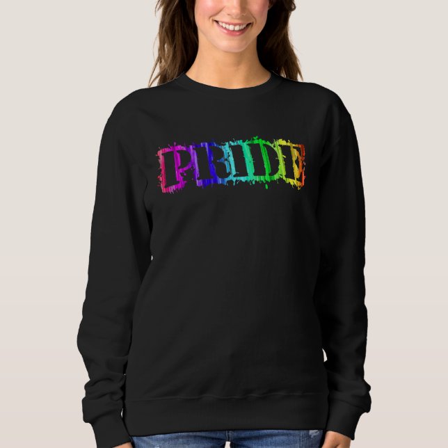 Moletom Orgulho gay Lgbtq Rainbow Stencil Direitos Civis I (Frente)