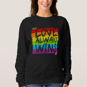 Moletom Orgulho gay Love Sempre Ganha Dizendo Lgbtq Igual 