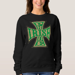 Moletom Orgulho Irlandês Biker - estilo Irish Pride Cross 