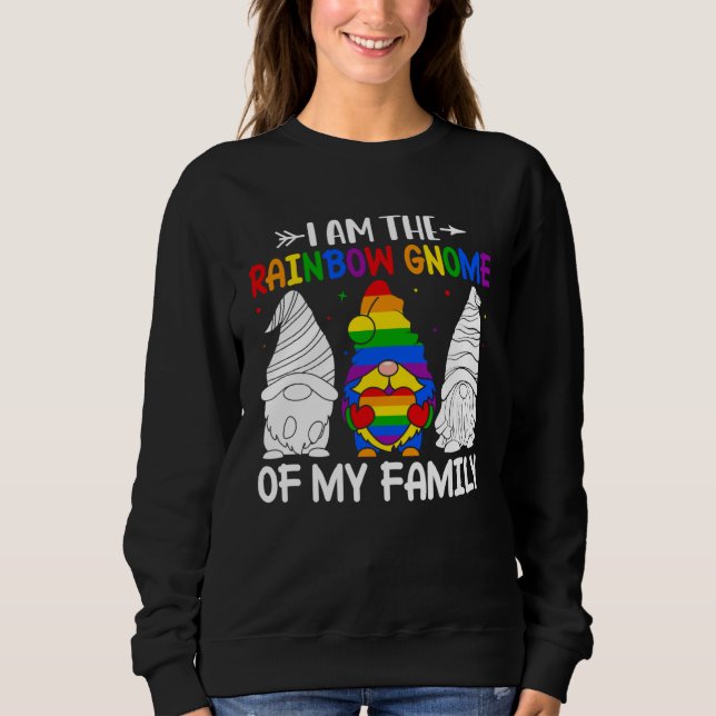 Moletom Orgulho LGBT Arco-íris Eu sou o Gnome Arco-íris da (Frente)