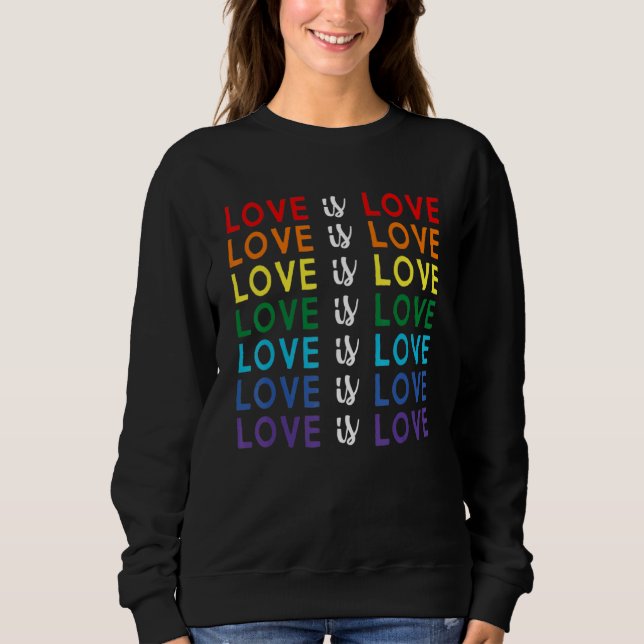 Moletom Orgulho Marcha Arco-Íris Igualdade Amor É Amor (Frente)