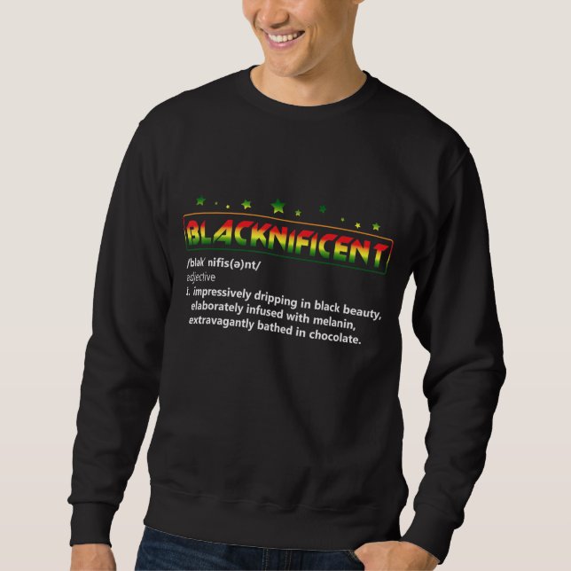 Moletom Orgulho Negro de Definição Negra Mês (Frente)