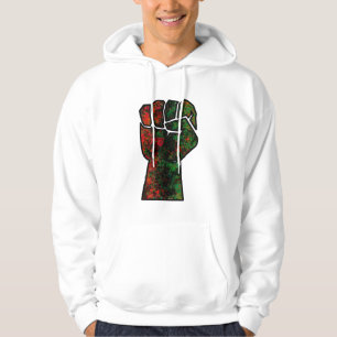 Moletom orgulho negro vermelho punho verde pano-africano