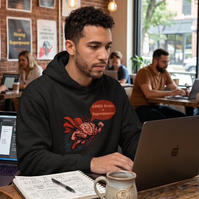 Moletom Orgulho Neurodivergente - Superpoder do Cérebro co (Criador carregado)