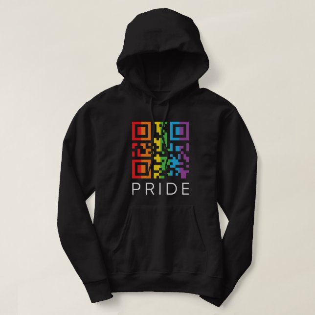 Moletom Orgulho Rainbow QR Code LGBTQIA+ (Frente do Design)