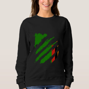 Moletom Orgulho Zambiano Raízes Zambianas Vintage Bandeira