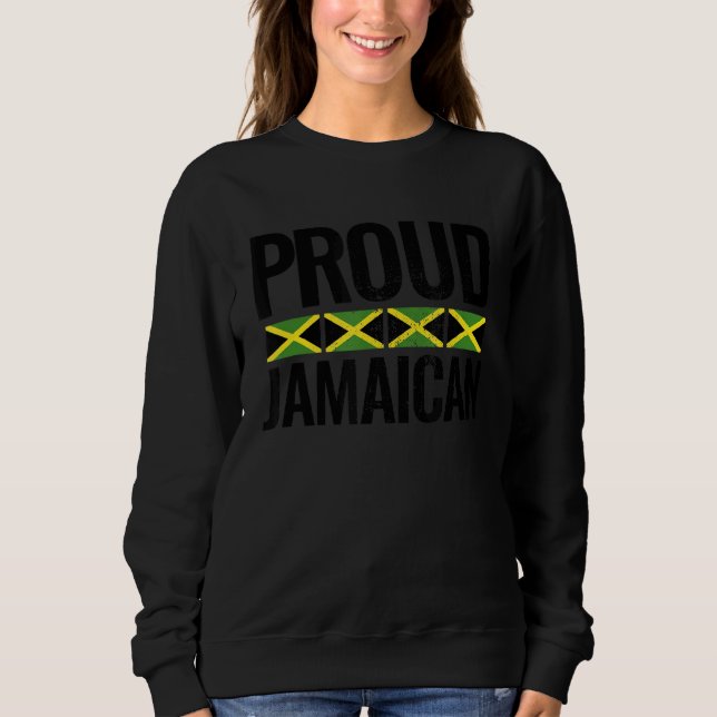 Moletom Orgulhosa bandeira jamaicana (Frente)