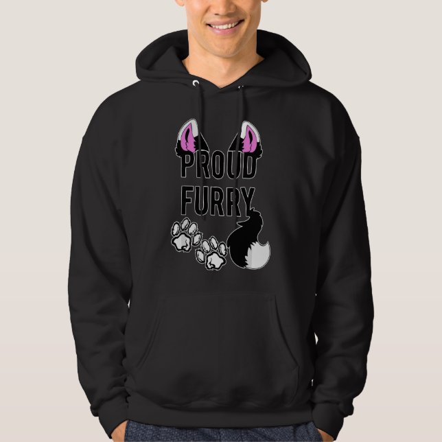 Moletom Orgulhosa Furry Caudas Orelhas Cosplay Fursona Mul (Frente)