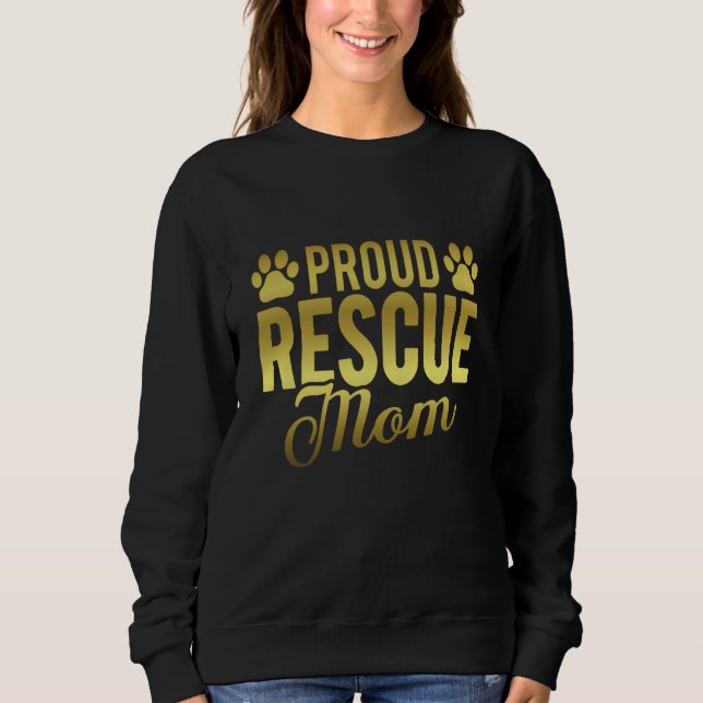 Moletom Orgulhosa Mãe de Resgate Abrigo Cachorro Gato Amor (Frente)