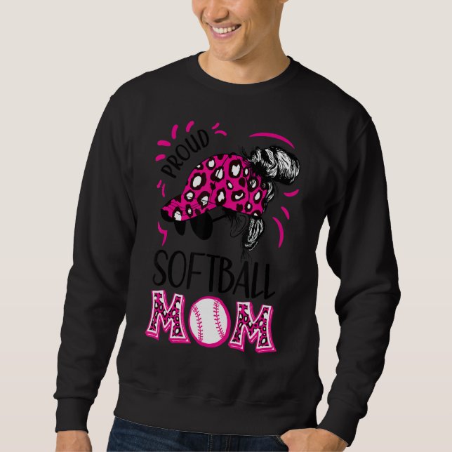 Moletom Orgulhosa Mãe Mãozinha Branca Leopardo Rosa Mulher (Frente)