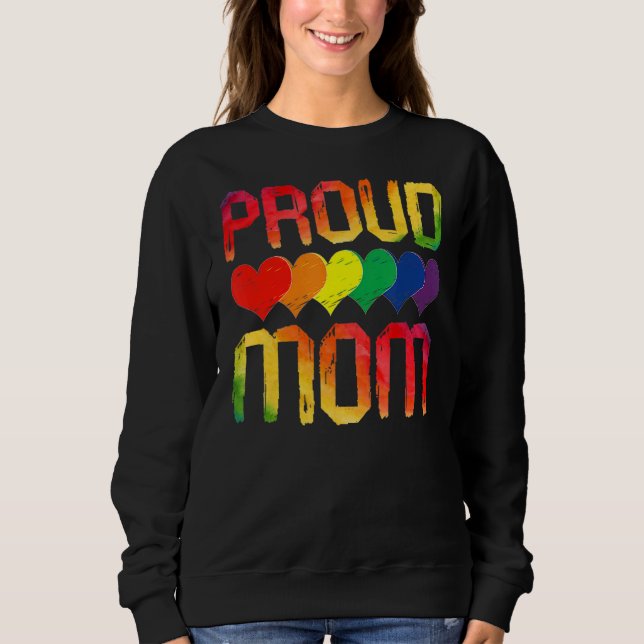 Moletom Orgulhosa Mãe Queer Lgbtq Orgulho gay Mês Bandeira (Frente)