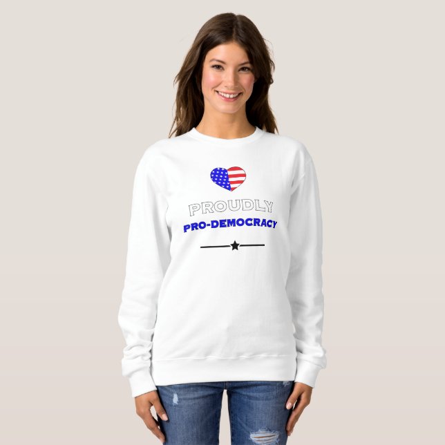 Moletom Orgulhosamente Pro-Democracia (Frente Completa)