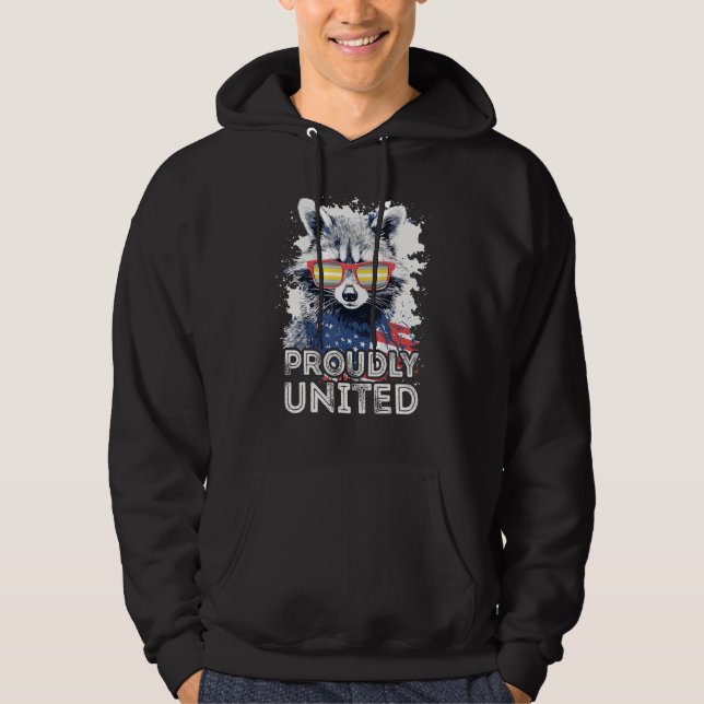 Moletom Orgulhosamente Unidos  Óculos de Sol Demigênero Ma (Frente)
