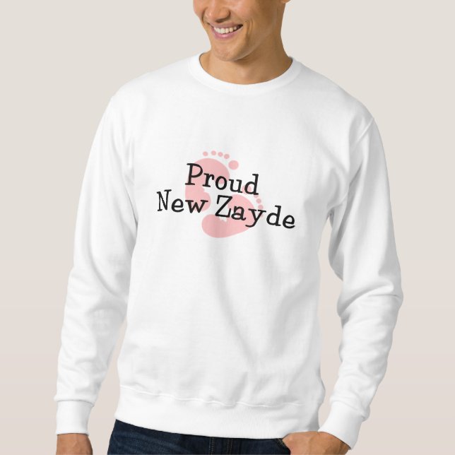 Moletom Orgulhosas Novas Pegadas de Bebê Menina Zayde (Frente)