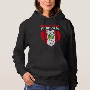 Moletom Orgulhoso de Ser Peruano Eu Amo a Bandeira do Peru
