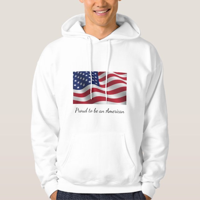 Moletom Orgulhoso de ser uma camisola americana. (Frente)