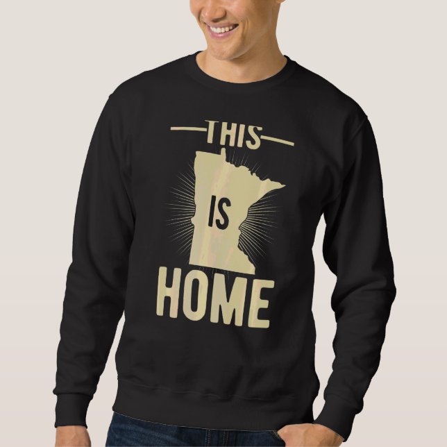 Moletom Orgulhoso Estado Fã Dos Eua Este É O Home Map Minn (Frente)