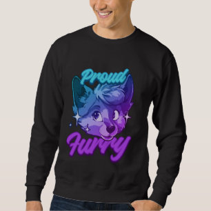 Moletom Orgulhoso Fandom Furry Cosplay Amante de Animais F