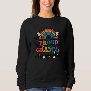 Moletom Orgulhoso Grammy Lgbt Arco-íris Retro Mês do Orgul
