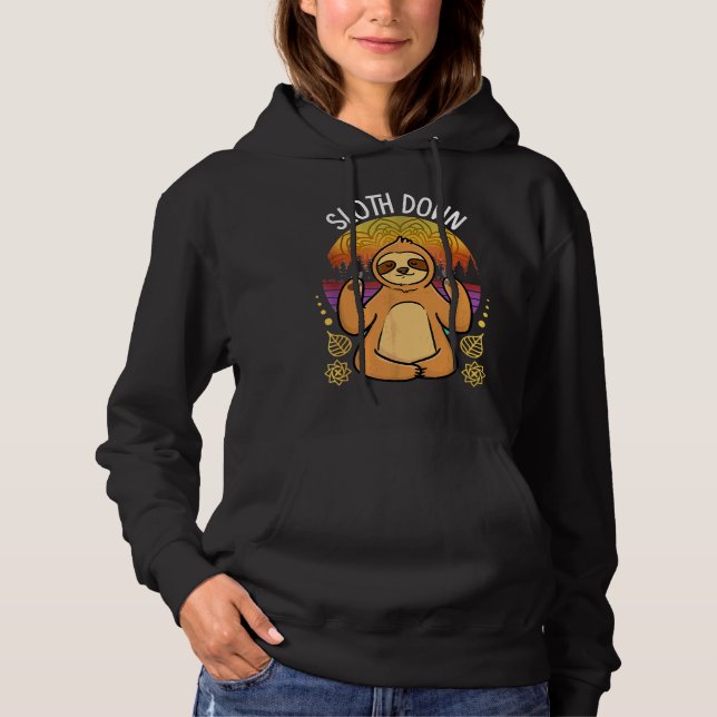 Moletom Oriental Yoga Sloth Sloth Abaixo 34 (Frente)