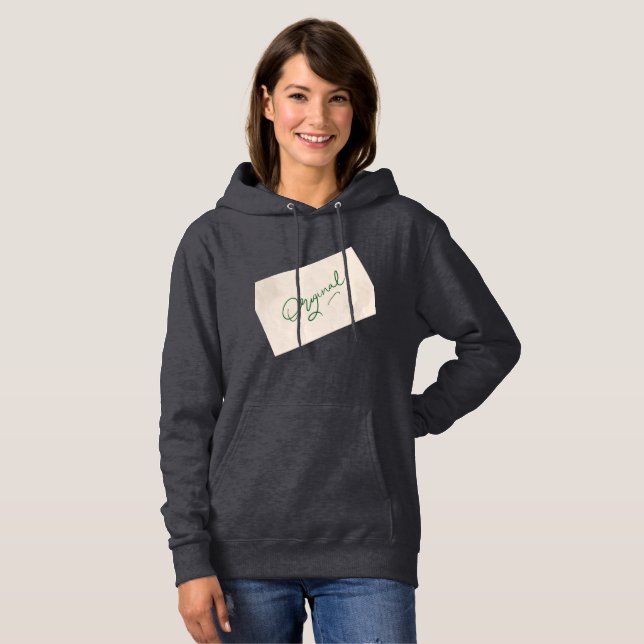 Moletom Original 1 Capuz Feminino Cinza Escuro (Frente Completa)