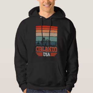 Moletom Orlando Flórida EUA Retrô Vintage Pôr do Sol Silhu